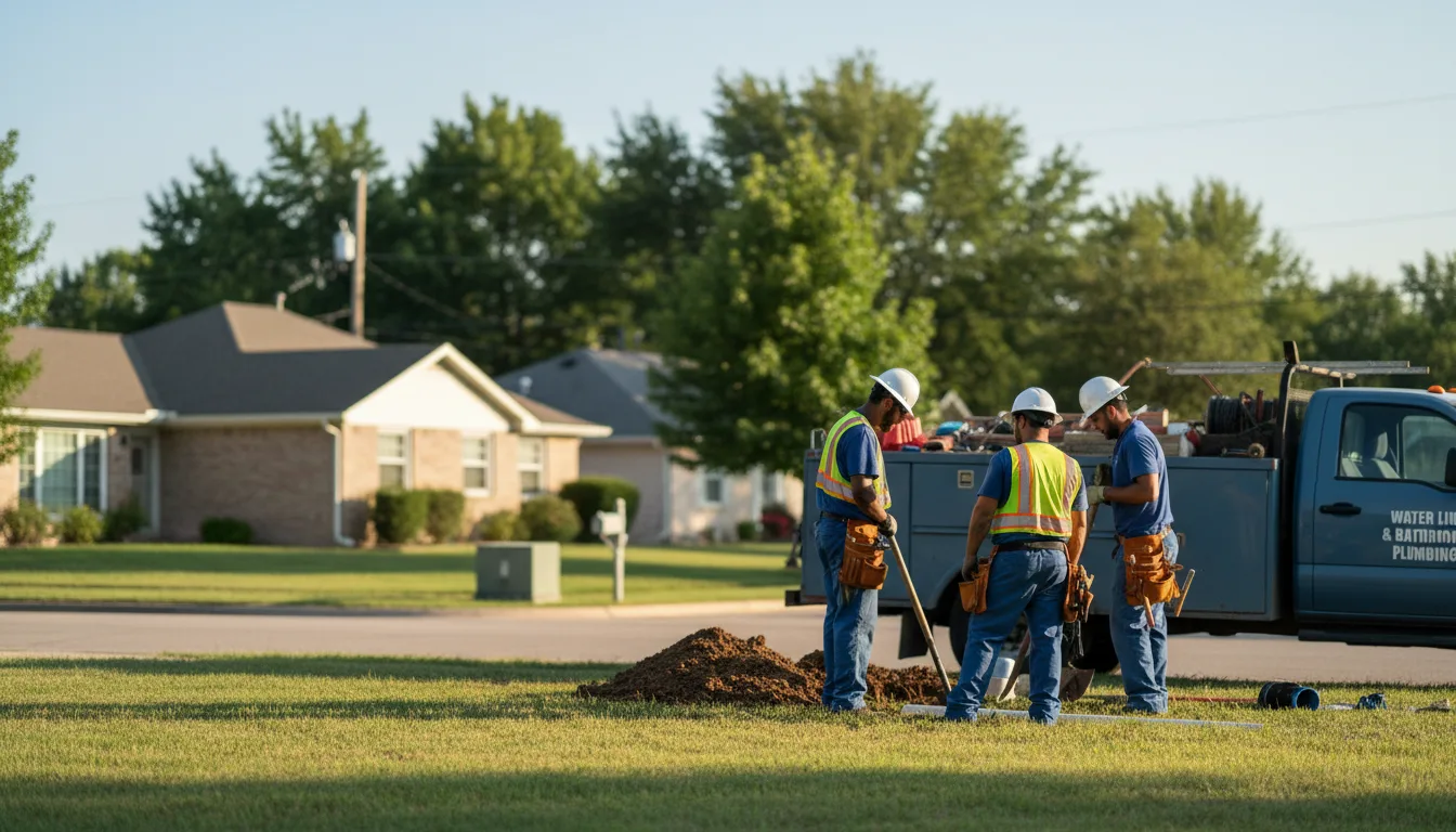 Residential water line and bathroom plumbing service in Marion, WI